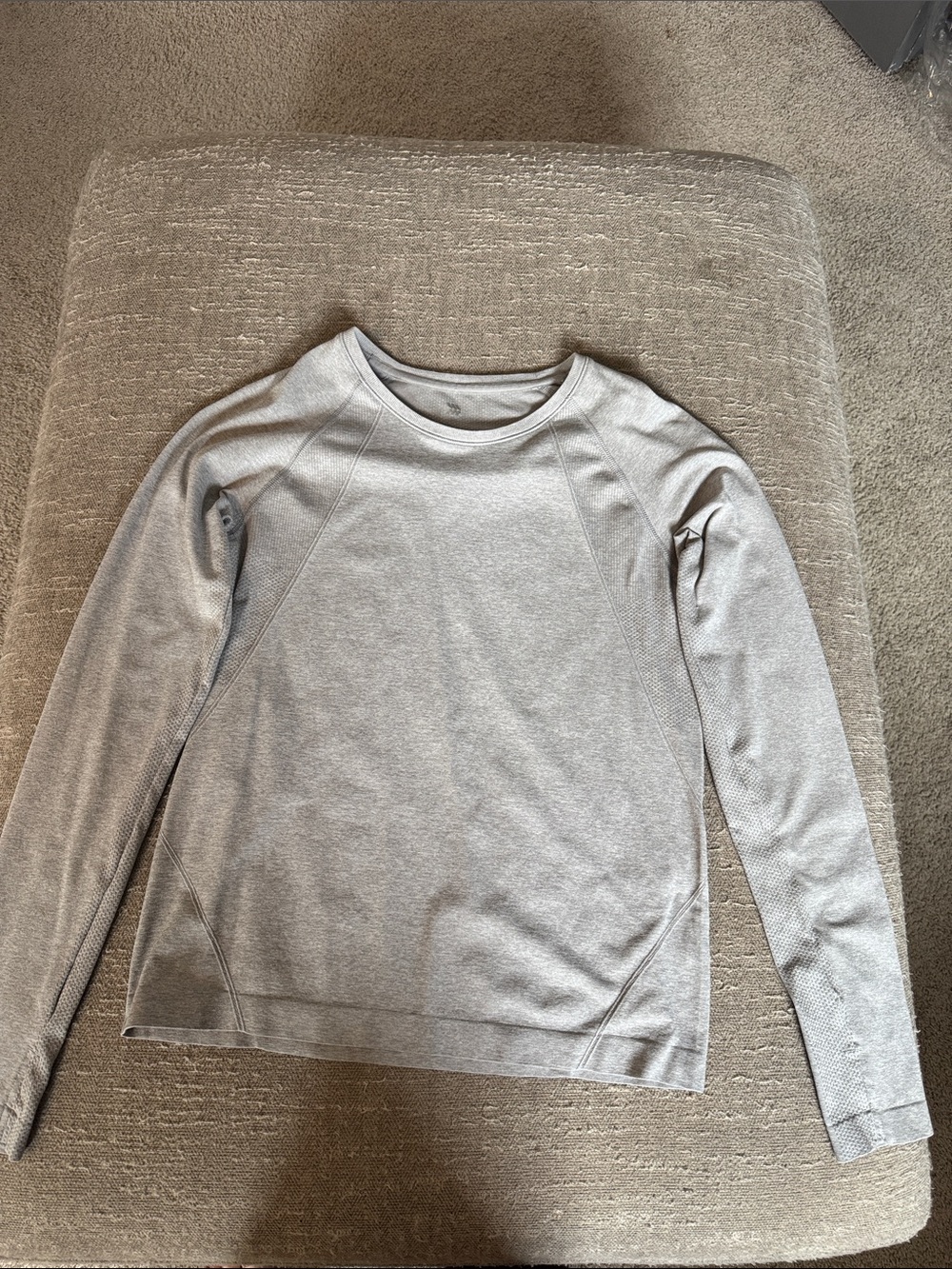 Light Gray Women's Crewneck Athletic top